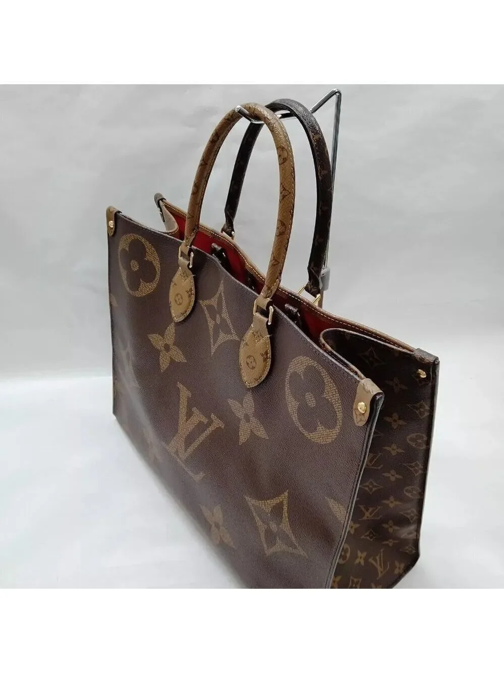 100% Authentic Louis Vuitton  On the Go GM Brown Monogram Giant Tote Bag
